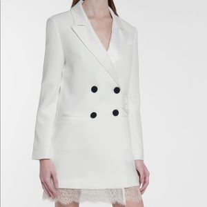 Self-portrait Lace double-breasted blazer dress